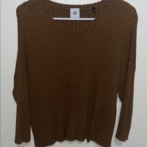 CAbi Women's Tan Crew Neck Sweater